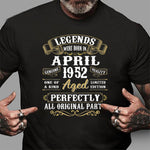 69 Years Old 69th Birthday Decoration April 1952 Birthday Shirt - Scotstee Shop