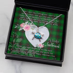 Sea Turtle Necklace Gift for My Beautiful Girlfriend Valentines Necklace Clan Logie Tartan Blue Turtle Necklace