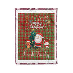 Personalized Gift Tartan Plaid Blanket Clan Leask Modern With Funny Santa Snowman Reindeer Merry Christmas Fleece Blanket, Home Living Room, Plaid Blanket, Tartan Blanket, Scottish Blanket, Buffalo fleece blanket, Christmas Blanket