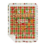 Personalized Gift Tartan Plaid Blanket Clan Gibson With Christmas Cookie Baking Crew Christmas Gift Sherpa Blanket, tartan sherpa blanket,buffalo plaid sherpa blanket,christmas sherpa blanket,Christmas Throw Blanket,green plaid sherpa blanket,green sherpa blanket