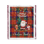 Personalized Gift Tartan Plaid Blanket Clan Nicolson Ancient With Funny Santa Snowman Reindeer Merry Christmas Fleece Blanket, Home Living Room, Plaid Blanket, Tartan Blanket, Scottish Blanket, Buffalo fleece blanket, Christmas Blanket