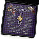 To My Beautiful Soulmate Sunflower Necklace In Your Eyes I Have Found My Home Clan Horsburgh Tartan Jewelry For Girlfriend, Tartan Sunflower Pendant Necklace, Scottish Tartan Jewelry, valentine necklace, necklace girlfriend, necklace for wife, cute necklaces for girlfriend, jewelry for girlfriend, to my soulmate necklace, to my future wife necklace