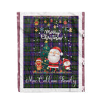 Personalized Gift Tartan Plaid Blanket Clan MacCallum of Berwick With Funny Santa Snowman Reindeer Merry Christmas Fleece Blanket, Home Living Room, Plaid Blanket, Tartan Blanket, Scottish Blanket, Buffalo fleece blanket, Christmas Blanket