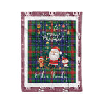 Personalized Gift Tartan Plaid Blanket Clan Aiton Ancient With Funny Santa Snowman Reindeer Merry Christmas Fleece Blanket, Home Living Room, Plaid Blanket, Tartan Blanket, Scottish Blanket, Buffalo fleece blanket, Christmas Blanket