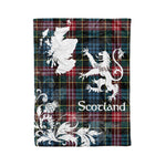 Scotstee Shop Tartan Plaid Fleece Blankets Thistle and Lion Scottish Clan Comyn Plaid Blanket