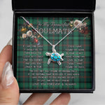Sea Turtle Necklace To My Beautiful Soulmate Necklace In Your Eyes I Have Found My Home Clan Ross Hunting Modern Tartan Blue Turtle Necklace, Valentine Necklace Gift for Girlfriend Clan Mitchell Ancient Tartan Sunflower Pendant Necklace, Scottish Tartan Jewelry, valentine necklace, necklace girlfriend, necklace for wife, cute necklaces for girlfriend, jewelry for girlfriend, to my soulmate necklace, to my future wife necklace
