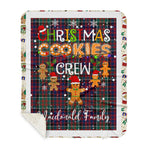 Personalized Gift Tartan Plaid Blanket Clan Macdonald With Christmas Cookie Baking Crew Christmas Gift Sherpa Blanket, tartan sherpa blanket,buffalo plaid sherpa blanket,christmas sherpa blanket,Christmas Throw Blanket,green plaid sherpa blanket,green sherpa blanket