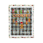 Personalized Gift Tartan Plaid Blanket Clan Bell With Christmas Cookie Baking Crew Christmas Gift Blanket, Plaid Blanket, Christmas Fleece Blanket, Christmas Blanket, Tartan Blanket, Scottish Blanket, Scotland Blanket, Family Name Blanket, Custom Blanket, Personalized Blanket