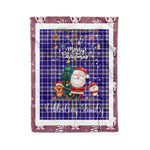 Personalized Gift Tartan Plaid Blanket Clan Ochterlony With Funny Santa Snowman Reindeer Merry Christmas Fleece Blanket, Home Living Room, Plaid Blanket, Tartan Blanket, Scottish Blanket, Buffalo fleece blanket, Christmas Blanket
