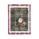 Personalized Gift Tartan Plaid Blanket Clan Craig Ancient With Funny Santa Snowman Reindeer Merry Christmas Fleece Blanket, Home Living Room, Plaid Blanket, Tartan Blanket, Scottish Blanket, Buffalo fleece blanket, Christmas Blanket