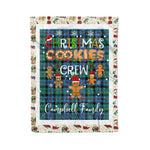 Personalized Gift Tartan Plaid Blanket Clan Campbell Of Cawdor Ancient With Christmas Cookie Baking Crew Christmas Gift Blanket, Plaid Blanket, Christmas Fleece Blanket, Christmas Blanket, Tartan Blanket, Scottish Blanket, Scotland Blanket, Family Name Blanket, Custom Blanket, Personalized Blanket
