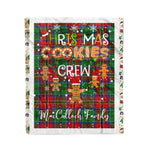 Personalized Gift Tartan Plaid Blanket Clan MacCulloch With Christmas Cookie Baking Crew Christmas Gift Blanket, Plaid Blanket, Christmas Fleece Blanket, Christmas Blanket, Tartan Blanket, Scottish Blanket, Scotland Blanket, Family Name Blanket, Custom Blanket, Personalized Blanket