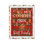Personalized Gift Tartan Plaid Blanket Clan Scott With Christmas Cookie Baking Crew Christmas Gift Blanket, Plaid Blanket, Christmas Fleece Blanket, Christmas Blanket, Tartan Blanket, Scottish Blanket, Scotland Blanket, Family Name Blanket, Custom Blanket, Personalized Blanket