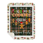 Personalized Gift Tartan Plaid Blanket Clan Buchanan Hunting With Christmas Cookie Baking Crew Christmas Gift Sherpa Blanket, tartan sherpa blanket,buffalo plaid sherpa blanket,christmas sherpa blanket,Christmas Throw Blanket,green plaid sherpa blanket,green sherpa blanket