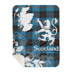 Scotstee Shop - Tartan Blanket Thistle and Lion Scottish Clan Garden Plaid Blanket - Sherpa Blanket