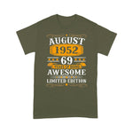 69th Birthday Retro August 1952 Decorations 69 Years Old Birthday Shirt - Scotstee Shop