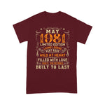 Vintage May 1981 Awesome 40 Yrs Old 40th Birthday Gift Birthday Shirt Funny 40th Birthday T Shirts - Scotstee Shop