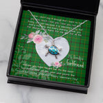 Sea Turtle Necklace Gift for My Beautiful Girlfriend Valentines Necklace Clan Don Tartan Blue Turtle Necklace