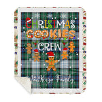 Personalized Gift Tartan Plaid Blanket Clan MacKenzie Dress Ancient With Christmas Cookie Baking Crew Christmas Gift Sherpa Blanket, tartan sherpa blanket,buffalo plaid sherpa blanket,christmas sherpa blanket,Christmas Throw Blanket,green plaid sherpa blanket,green sherpa blanket