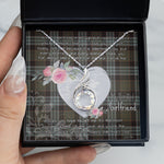 Rising Phoenix Necklace - Valentine Necklace Clan Stewart Weathered Tartan Gift for Girlfriend, Gift for My Wife Rising Phoenix Necklace
