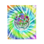 Scotstee Shop - Scotstee Shop Blanket Astronaut Flowers Tie Dye Hippie Fleece Blanket