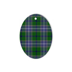 Wishart Hunting Tartan Oval Ornaments, Christmas Tree Ornament, Plaid Christmas Ornaments, Ceramic Oval Christmas Tree Decoration, Tartan Oval Ornaments, Christmas Tree Ornament, Plaid Christmas Ornaments, Ceramic Oval Christmas Tree Decoration
