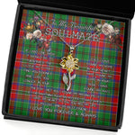 To My Beautiful Soulmate Sunflower Necklace In Your Eyes I Have Found My Home Clan McCulloch Tartan Jewelry For Girlfriend, Tartan Sunflower Pendant Necklace, Scottish Tartan Jewelry, valentine necklace, necklace girlfriend, necklace for wife, cute necklaces for girlfriend, jewelry for girlfriend, to my soulmate necklace, to my future wife necklace