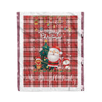 Personalized Gift Tartan Plaid Blanket Clan MacDougall Dress With Funny Santa Snowman Reindeer Merry Christmas Fleece Blanket, Home Living Room, Plaid Blanket, Tartan Blanket, Scottish Blanket, Buffalo fleece blanket, Christmas Blanket