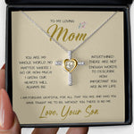 To My Loving Mom Necklace You Are Important To Me Gift For Her, Mother's Day Cross Necklace
