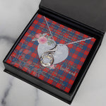 Rising Phoenix Necklace - Valentine Necklace Clan McKerrell Red Tartan Gift for Girlfriend, Gift for My Wife Rising Phoenix Necklace