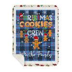 Personalized Gift Tartan Plaid Blanket Clan MacKie Ancient With Christmas Cookie Baking Crew Christmas Gift Sherpa Blanket, tartan sherpa blanket,buffalo plaid sherpa blanket,christmas sherpa blanket,Christmas Throw Blanket,green plaid sherpa blanket,green sherpa blanket