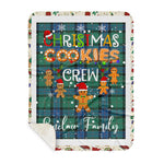 Personalized Gift Tartan Plaid Blanket Clan Sinclair Hunting Ancient With Christmas Cookie Baking Crew Christmas Gift Sherpa Blanket, tartan sherpa blanket,buffalo plaid sherpa blanket,christmas sherpa blanket,Christmas Throw Blanket,green plaid sherpa blanket,green sherpa blanket