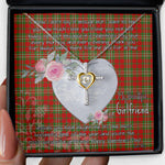 Gift For My Beautiful Girlfriend Necklace Valentine Necklace Clan Langlands Tartan Cross Dancing Necklace Scottish Tartan Jewelry