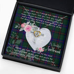 Gift For My Beautiful Girlfriend Necklace Valentine Necklace Clan Davidson Tartan Cross Dancing Necklace Scottish Tartan Jewelry
