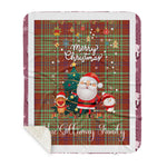 Personalized Gift Tartan Plaid Blanket Clan MacGillivray Ancient With Funny Santa Snowman Reindeer Merry Christmas Gift Sherpa Blanket, blue plaid sherpa blanket,blue tartan sherpa blanket,Buchan,buffalo plaid sherpa blanket,christmas sherpa blanket,Christmas Throw Blanket