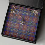 To My Beautiful Soulmate Necklace In Your Eyes I Have Found My Home Clan Chisholm Hunting Modern Tartan Crown Pendant Necklace