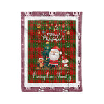 Personalized Gift Tartan Plaid Blanket Clan Livingstone With Funny Santa Snowman Reindeer Merry Christmas Fleece Blanket, Home Living Room, Plaid Blanket, Tartan Blanket, Scottish Blanket, Buffalo fleece blanket, Christmas Blanket