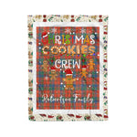 Personalized Gift Tartan Plaid Blanket Clan Robertson Ancient With Christmas Cookie Baking Crew Christmas Gift Blanket, Plaid Blanket, Christmas Fleece Blanket, Christmas Blanket, Tartan Blanket, Scottish Blanket, Scotland Blanket, Family Name Blanket, Custom Blanket, Personalized Blanket