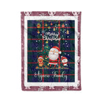 Personalized Gift Tartan Plaid Blanket Clan Agnew With Funny Santa Snowman Reindeer Merry Christmas Fleece Blanket, Home Living Room, Plaid Blanket, Tartan Blanket, Scottish Blanket, Buffalo fleece blanket, Christmas Blanket