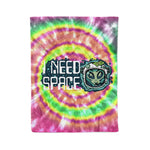 Scotstee Shop - Scotstee Shop Blanket Alien Says I Need Space Tie Dye Rainbow Hippie Fleece Blanket