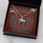 Sea Turtle Necklace To My Beautiful Soulmate Necklace In Your Eyes I Have Found My Home Clan Davis Tartan Blue Turtle Necklace