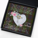 Gift For My Beautiful Girlfriend Necklace Valentine Necklace Clan Cunningham Hunting Tartan Cross Dancing Necklace Scottish Tartan Jewelry