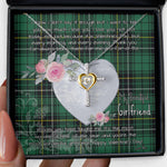 Gift For My Beautiful Girlfriend Necklace Valentine Necklace Clan MacAlpine Tartan Cross Dancing Necklace Scottish Tartan Jewelry