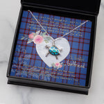 Sea Turtle Necklace Gift for My Beautiful Girlfriend Valentines Necklace Clan Elliot Tartan Blue Turtle Necklace