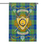 House Flag - Barclay Hunting Ancient Irish Shield Celtic Cross Tartan Garden Flag St Patrick's Day Garden Flag