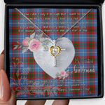 Gift For My Beautiful Girlfriend Necklace Valentine Necklace Clan Edinburgh Tartan Cross Dancing Necklace Scottish Tartan Jewelry