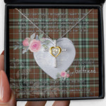 Gift For My Beautiful Girlfriend Necklace Valentine Necklace Clan Thomson Hunting Modern Tartan Cross Dancing Necklace Scottish Tartan Jewelry