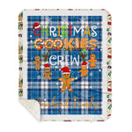 Personalized Gift Tartan Plaid Blanket Clan Muirhead Blue With Christmas Cookie Baking Crew Christmas Gift Sherpa Blanket, tartan sherpa blanket,buffalo plaid sherpa blanket,christmas sherpa blanket,Christmas Throw Blanket,green plaid sherpa blanket,green sherpa blanket