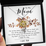 Sunflower Pendant Necklace - Mom Necklace, Mom Gift From Daughter, Mother Day Necklace Meaningful For Mom Christmas Gift For Mom Neckalce