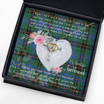 Gift For My Beautiful Girlfriend Necklace Valentine Necklace Clan Davidson Ancient Tartan Cross Dancing Necklace Scottish Tartan Jewelry
